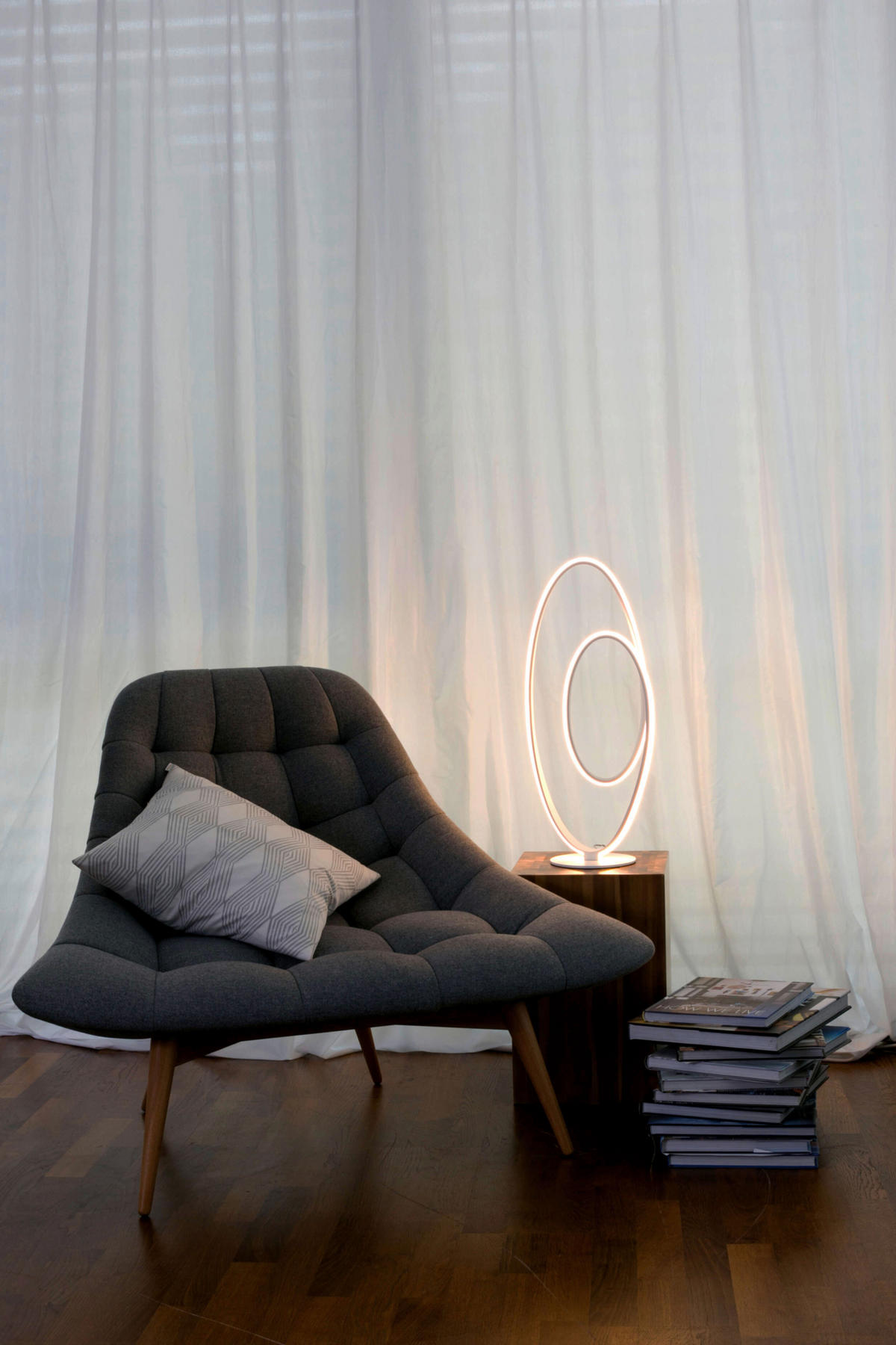 Näve Leuchten LED-Tischleuchte weiß Metall Kunststoff B/H/T: ca. 25x60x17 cm ODRIVE - weiß (25,00/60,00/17,00cm) - Näve Leuchten
