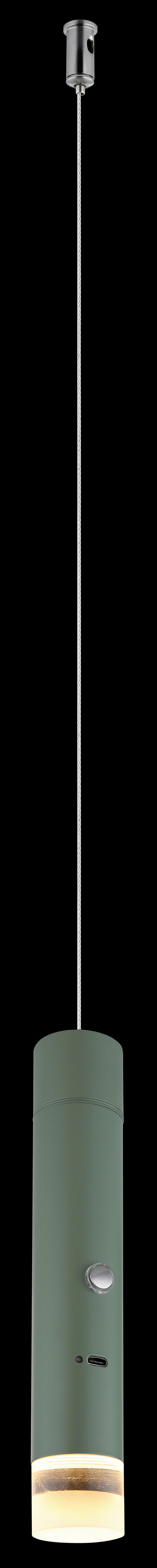 GLOBO LED-Hängeleuchte klar grün Acryl Metall H/D: ca. 120x3,8 cm 1.0 Brennstellen PELO - klar/grün (3,80/120,00cm) - GLOBO