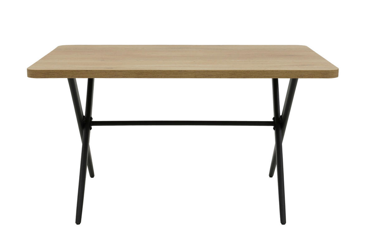 Esstisch Menorca Artisan Oak Nachbildung B/H/T: ca. 140x76x90 cm Menorca - schwarz (140,00/76,00/90,00cm)