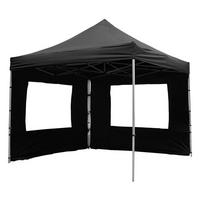 VCM Pavillon PROFI schwarz Polyester-Mischgewebe B/H/L: ca. 300x220x300 cm PROFI - schwarz (300,00/300,00/220,00cm) - VCM