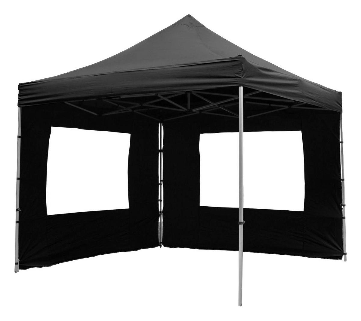 VCM Pavillon PROFI schwarz Polyester-Mischgewebe B/H/L: ca. 300x220x300 cm PROFI - schwarz (300,00/300,00/220,00cm) - VCM
