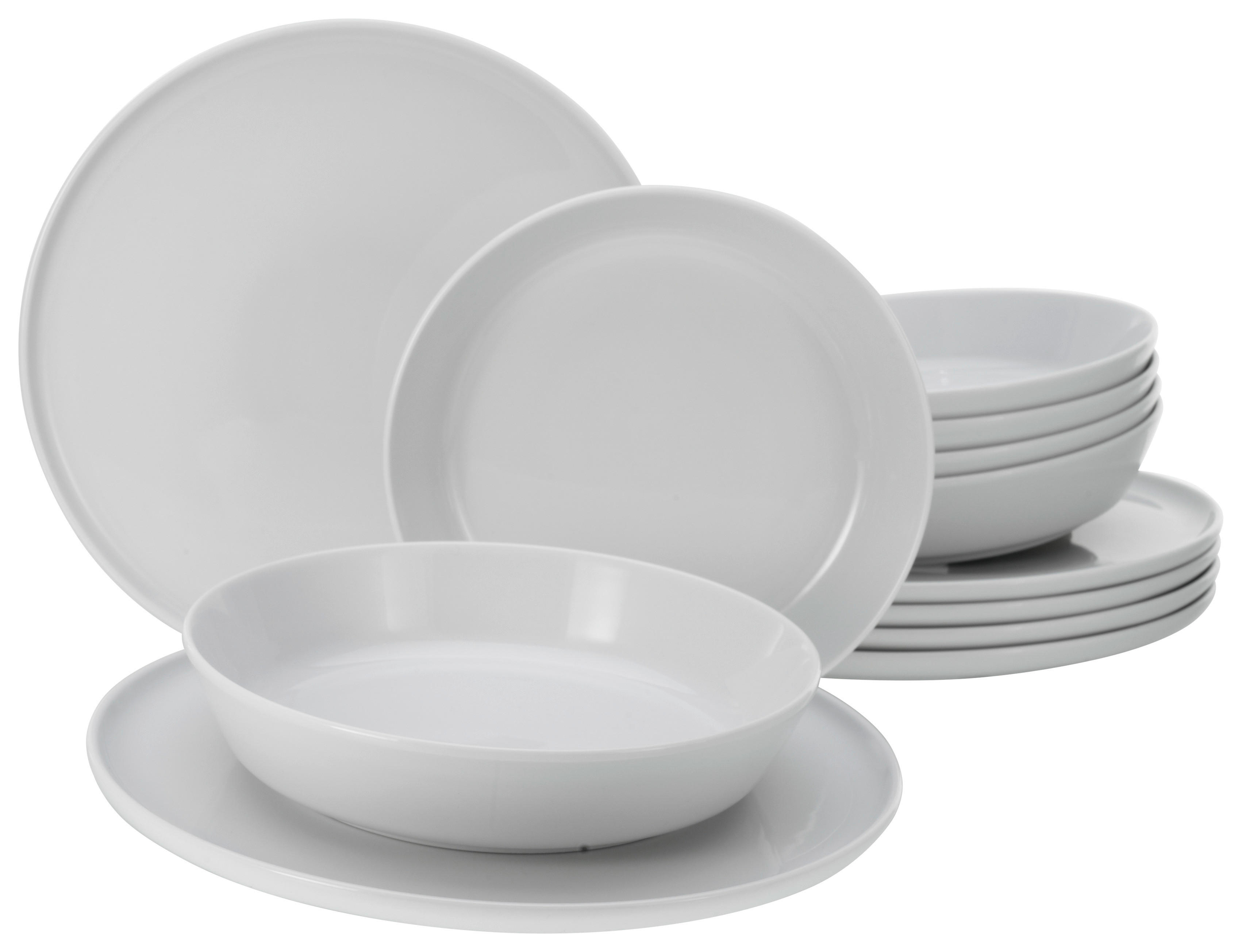CreaTable Tafelservice Chef Collection weiß Porzellan 12 tlg. Chef Collection - weiß - CreaTable