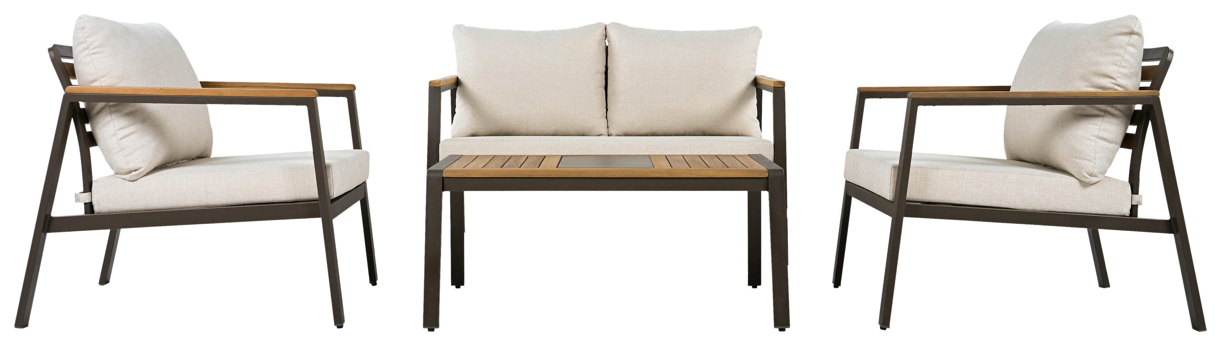 POCOline Gartensitzgruppe Grasse taupe Stahl Grasse - beige/taupe - POCOline