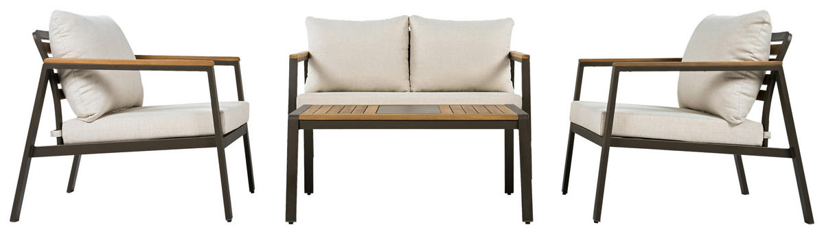 POCOline Gartensitzgruppe Grasse taupe Stahl Grasse - beige/taupe - POCOline