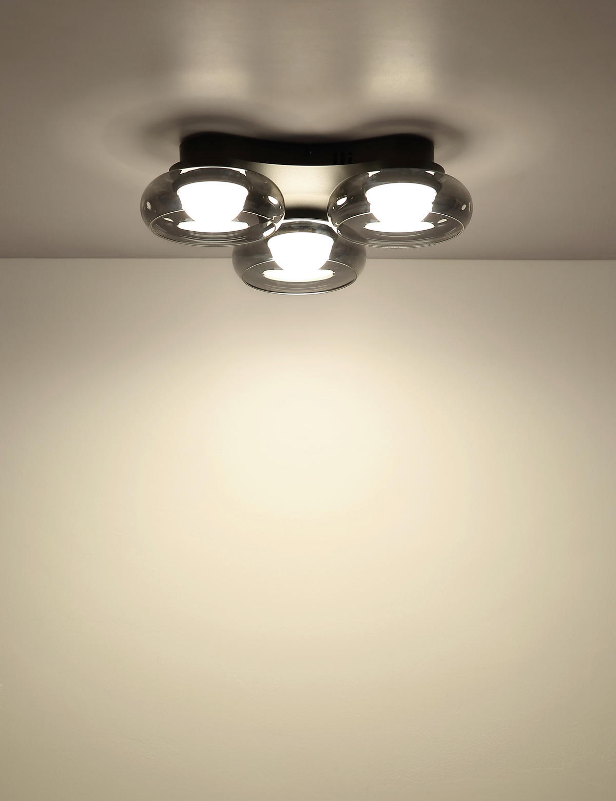 GLOBO Deckenleuchte Deckenleuchte-Carlene - schwarz/Rauch (52,00/49,00/15,50cm) - GLOBO