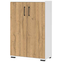 Aktenschrank 4247-559 Eiche Grand-Son Nachbildung weiß B/H/T: ca. 80x123x40 cm 4247-559 - Eiche/weiß (80,00/123,00/40,00cm) - Germania