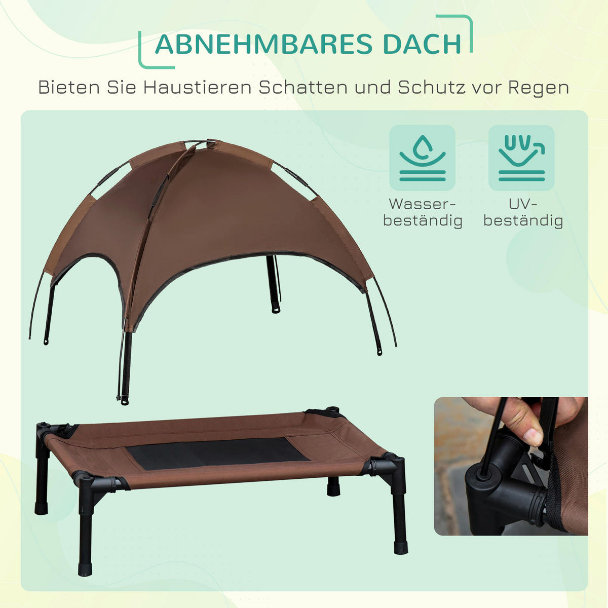 PawHut Hunde-Zubehör schwarz Polypropylen B/H/L: ca. 61x76x73 cm Hundebett - schwarz (73,00/61,00/76,00cm) - PawHut
