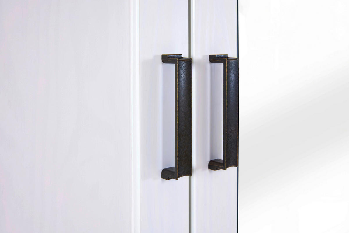 Kleiderschrank Maluno weiß B/H/L: ca. 64x208x215,6 cm Maluno - weiß (215,60/64,00/208,00cm) - Inter Link