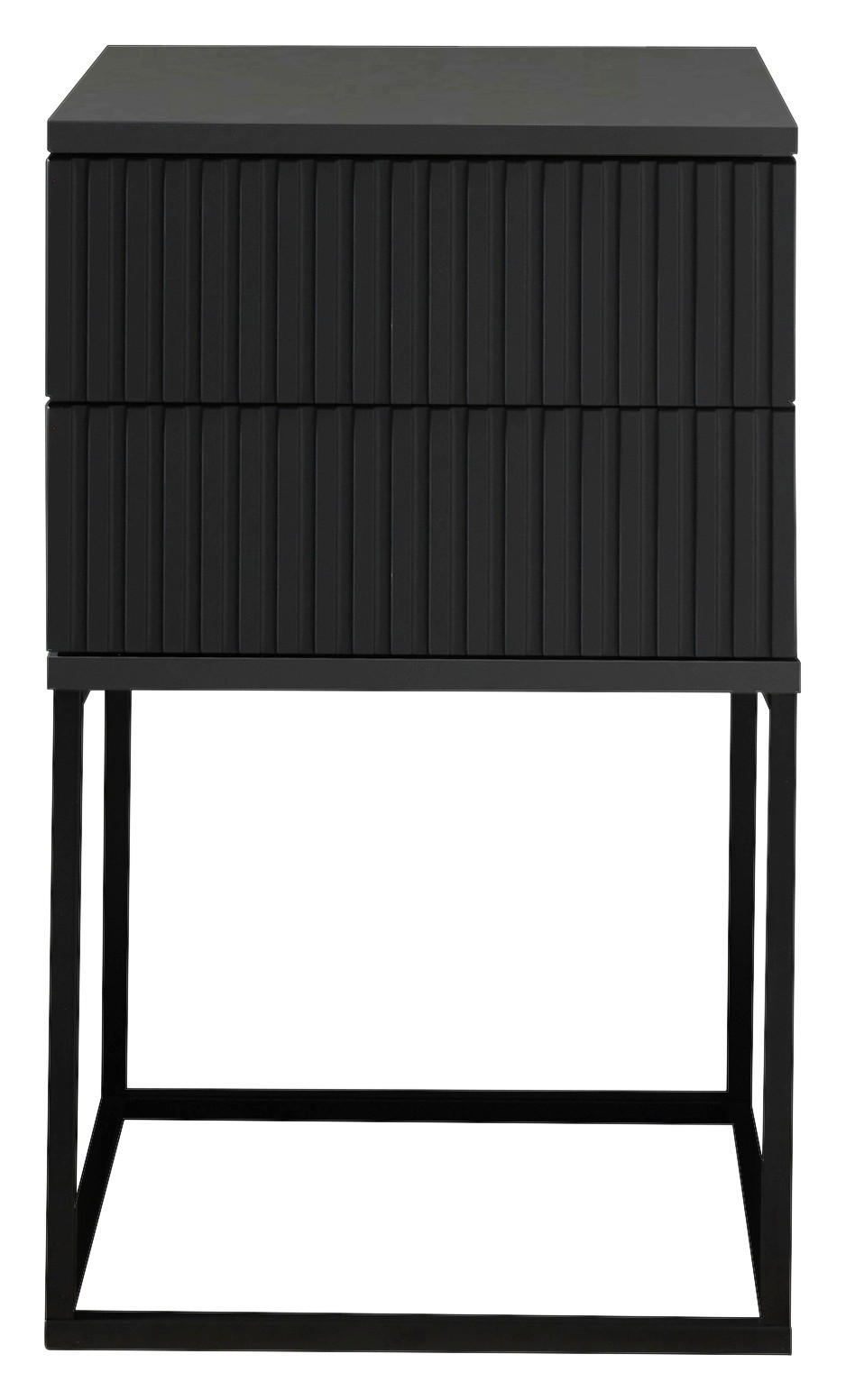 Graphit B/H/T: ca. 40x65x39 cm Marle_Nachtkonsole - Graphit/schwarz (40,00/65,00/39,00cm)