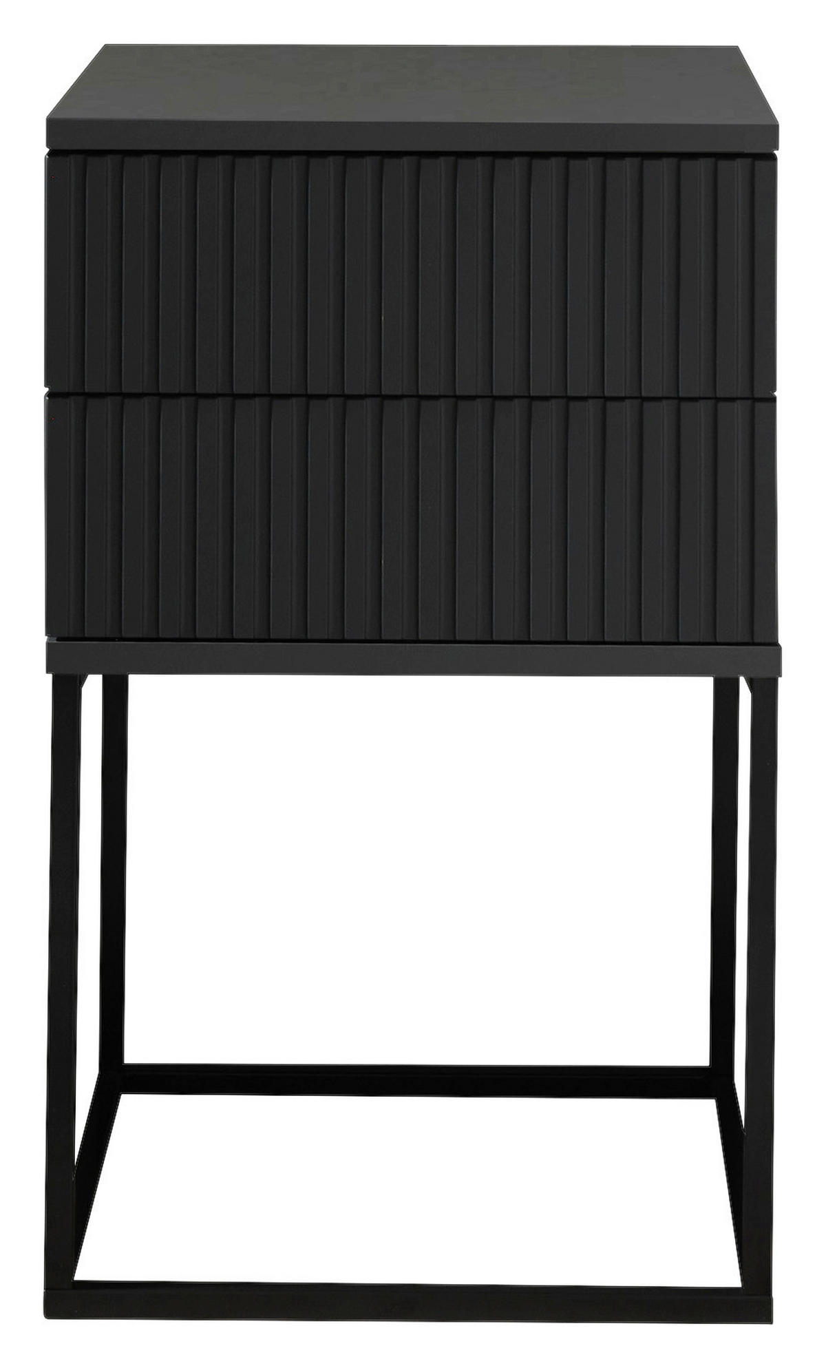 Graphit B/H/T: ca. 40x65x39 cm Marle_Nachtkonsole - Graphit/schwarz (40,00/65,00/39,00cm)