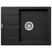 Respekta Einbauspüle Nashville schwarz Granit B/H/T: ca. 65x195x50 cm Nashville - schwarz (65,00/195,00/50,00cm) - Respekta