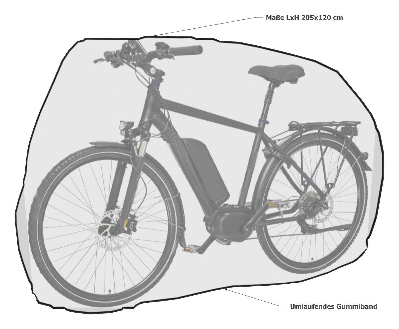 Grasekamp Schutzhülle für Fahrrad weiß Kunststoff H/L: ca. 120x205 cm
