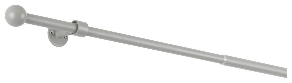 Stilgarnituren Cool-Gray Metall L: ca. 400 cm ausziehbar von ca. 210 bis 400 cm 1.0 Läufe Teleskopgarnitur_2in1 - Cool-Gray (400,00cm) - ondeco