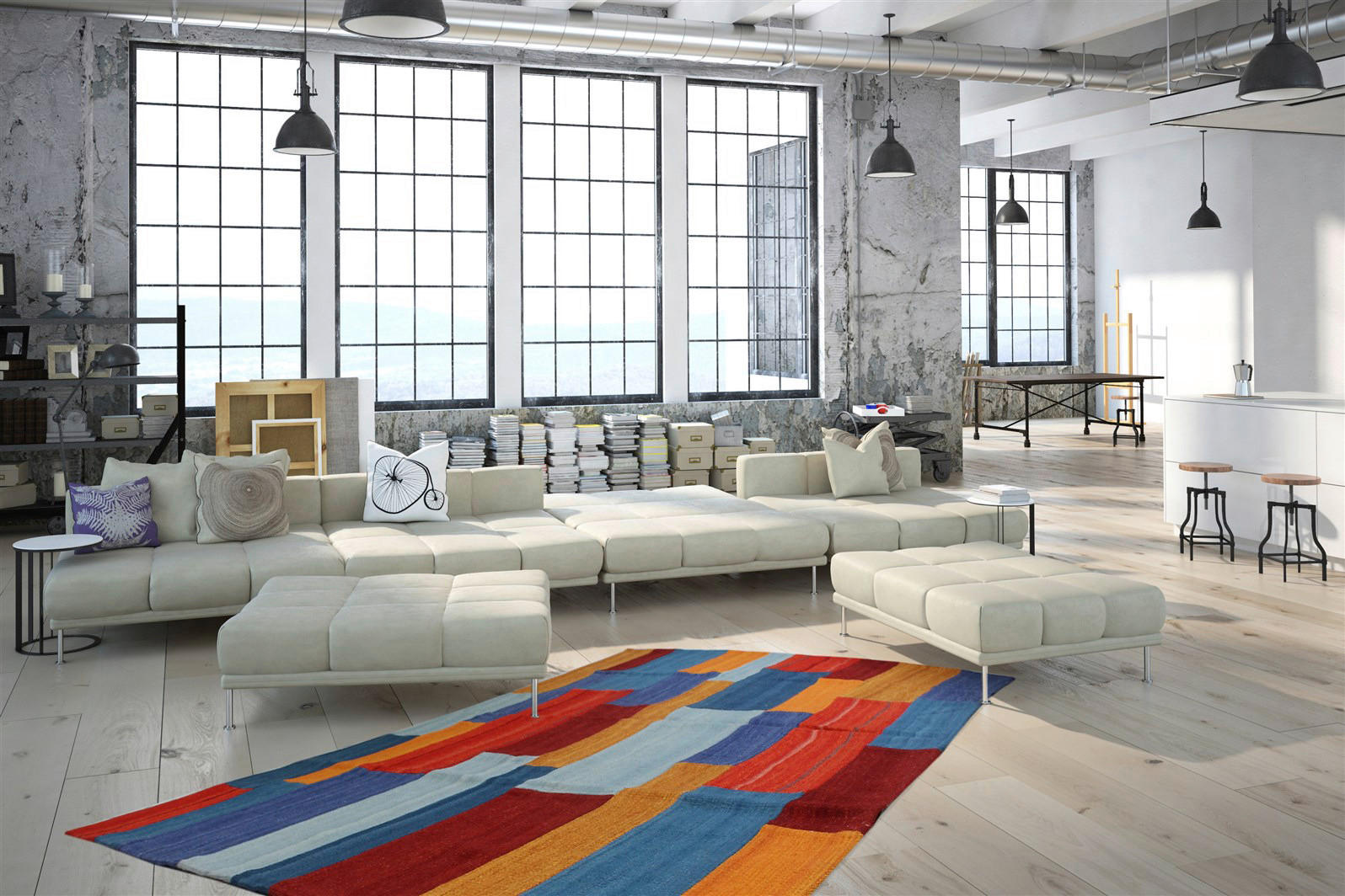 Kayoom Kurzflorteppich Radical 330 rot B/L: ca. 80x150 cm Radical 330 - rot/mehrfarbig (80,00/150,00cm) - Kayoom