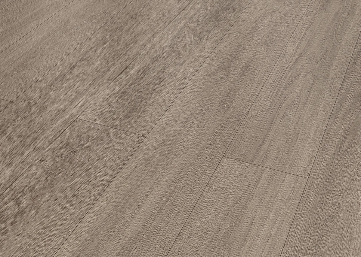 Laminatboden Eiche braun ca. 2,245 m² im Paket  B/L: ca. 19,4x128,6 cm pro Paket Eiche braun ca. 2,245 m² im Paket - braun/dunkelgrau (19,40/128,60cm)