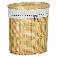 HOMCOM Wäschekorb natur Edelstahl B/H/L: ca. 38x51x57 cm Wäschekorb - natur (57,00/38,00/51,00cm) - HOMCOM