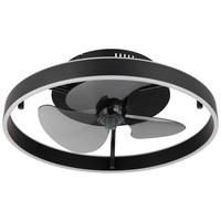 GLOBO Deckenventilator schwarz Opal Rauch H/D: ca. 14,5x50 cm max. 40 W Conway - schwarz/Opal (50,00/14,50cm) - GLOBO