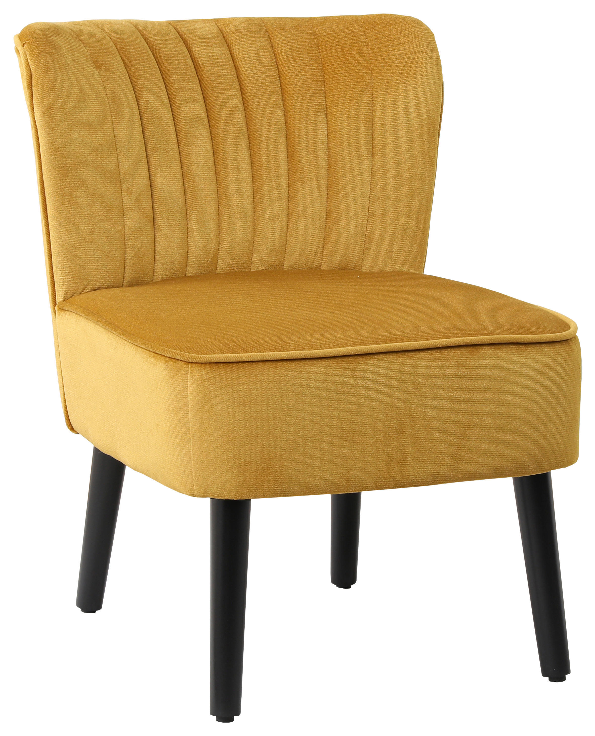 Sessel Emily gold Microfaser B/H/T: ca. 57x76x72 cm Emily - gold/schwarz (57,00/76,00/72,00cm)