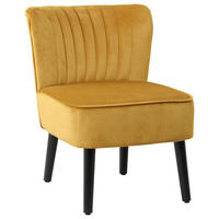 Sessel Emily gold Microfaser B/H/T: ca. 57x76x72 cm Emily - gold/schwarz (57,00/76,00/72,00cm)