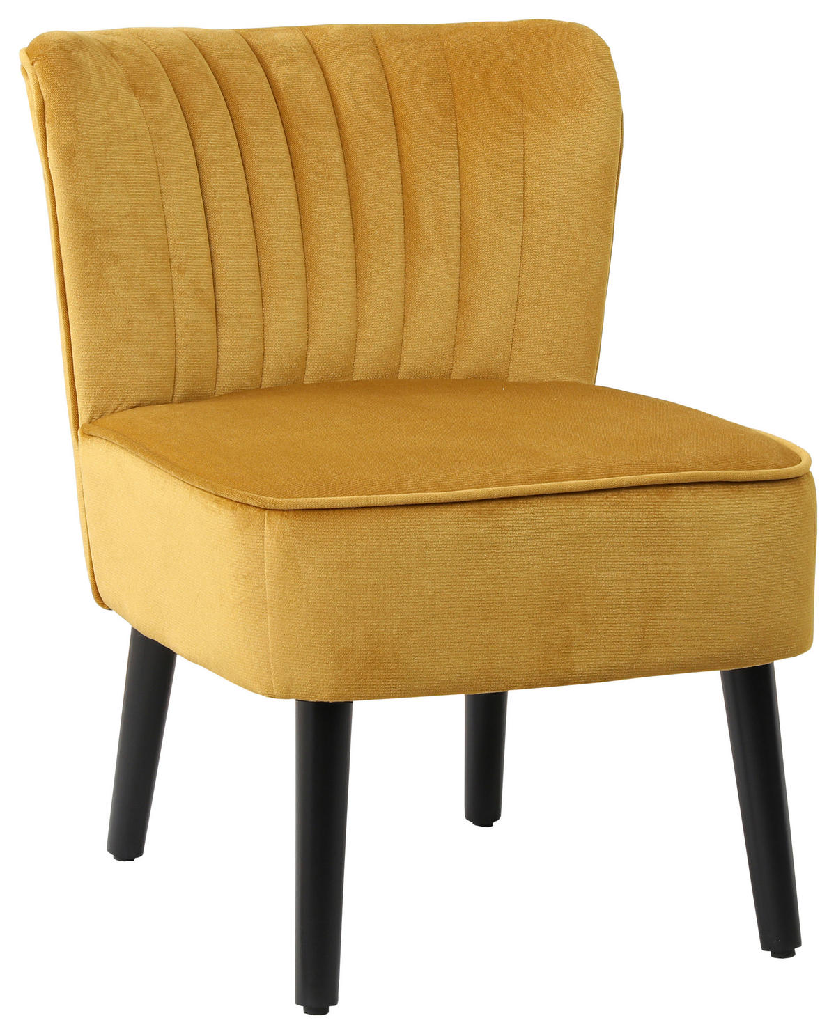 Sessel Emily gold Microfaser B/H/T: ca. 57x76x72 cm Emily - gold/schwarz (57,00/76,00/72,00cm)