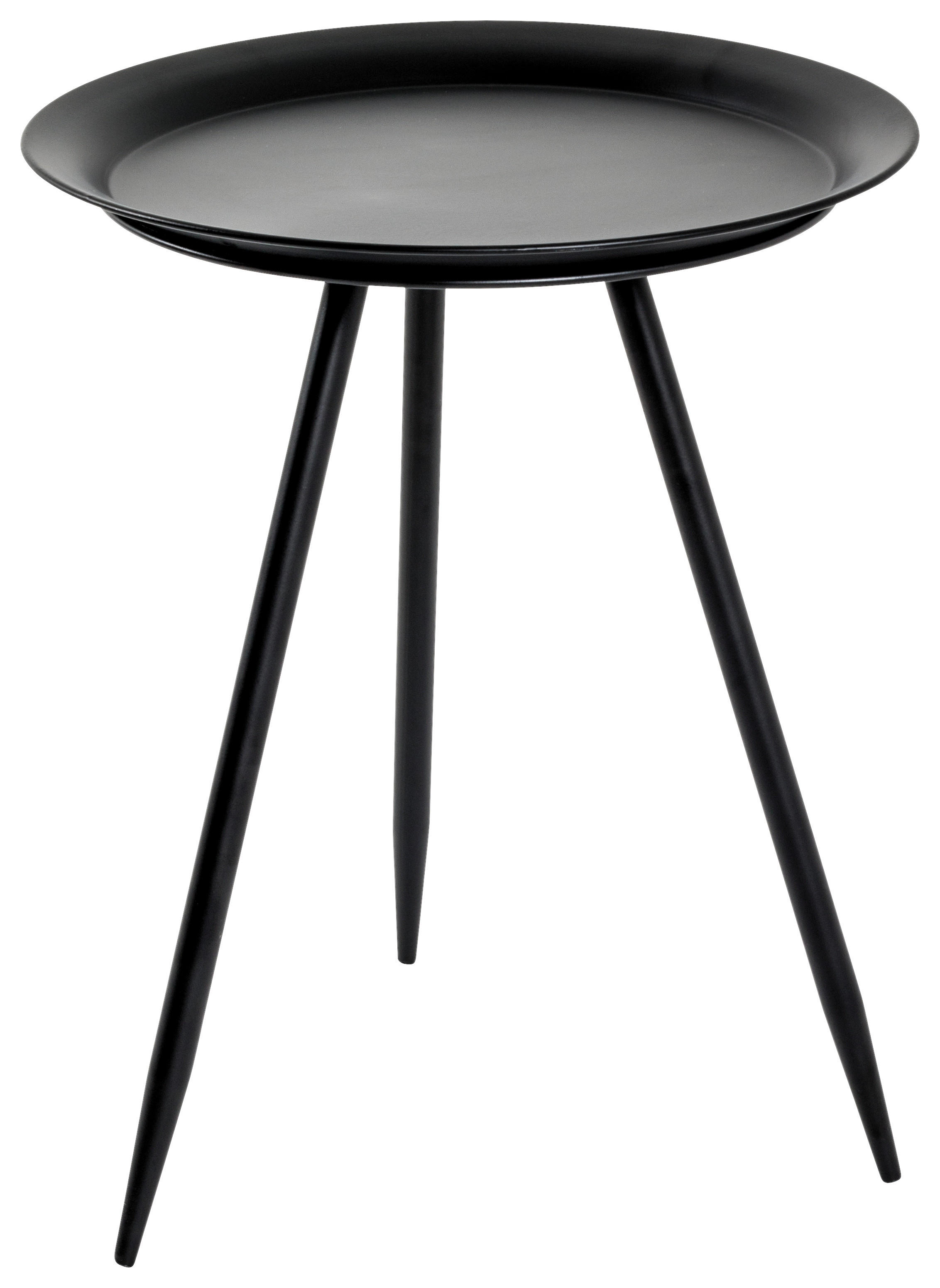 Beistelltisch schwarz lackiert Metall H/D: ca. 47x38 cm Hans_1_Beistelltisch 20510 - schwarz (38,00/47,00cm)