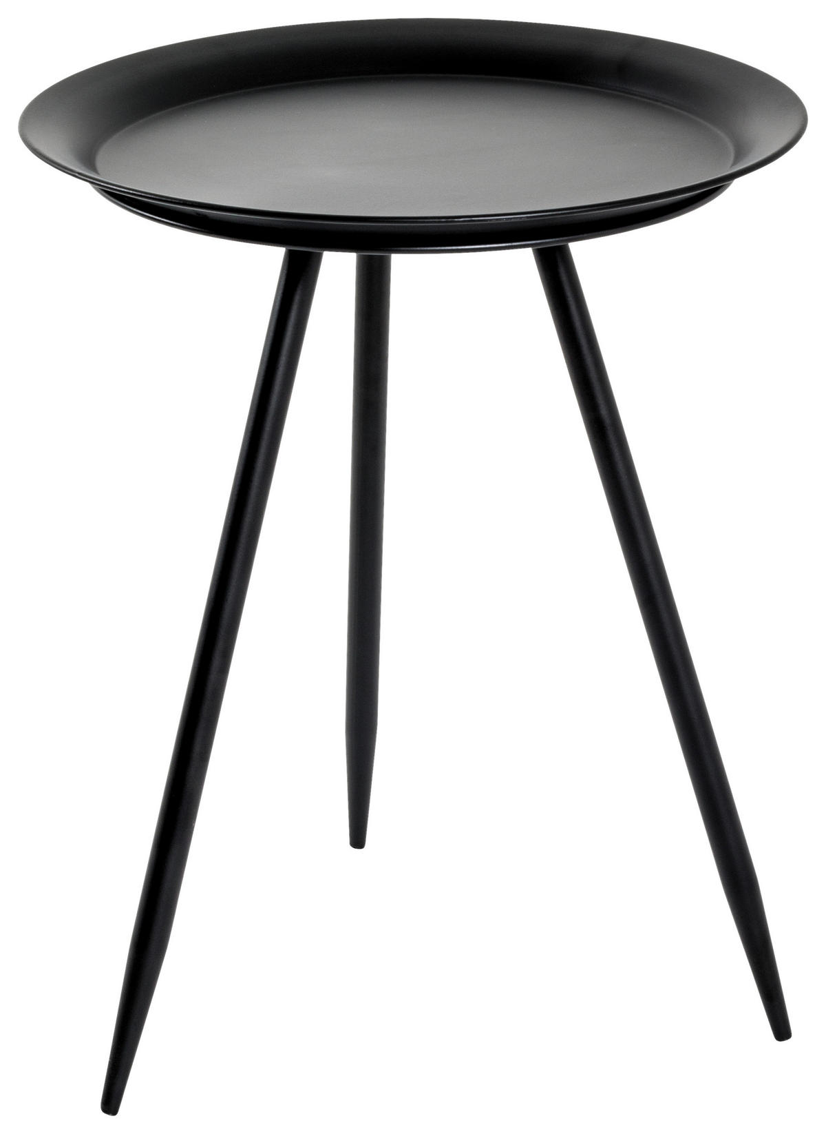 Beistelltisch  schwarz lackiert Metall H/D: ca. 47x38 cm Hans_1_Beistelltisch 20510 - schwarz (38,00/47,00cm)