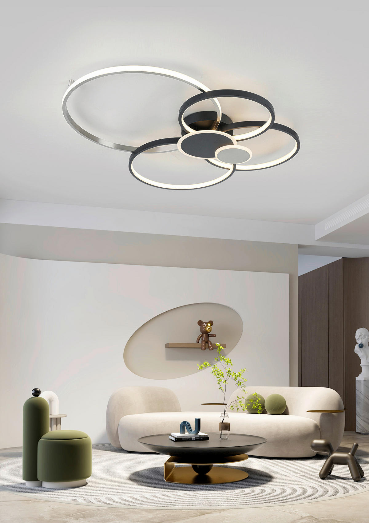 Nolo Lighting LED-Deckenleuchte schwarz Aluminium B/H/L: ca. 64x11x80 cm LED-Deckenleuchte_Big - schwarz (80,00/64,00/11,00cm) - Nolo Lighting