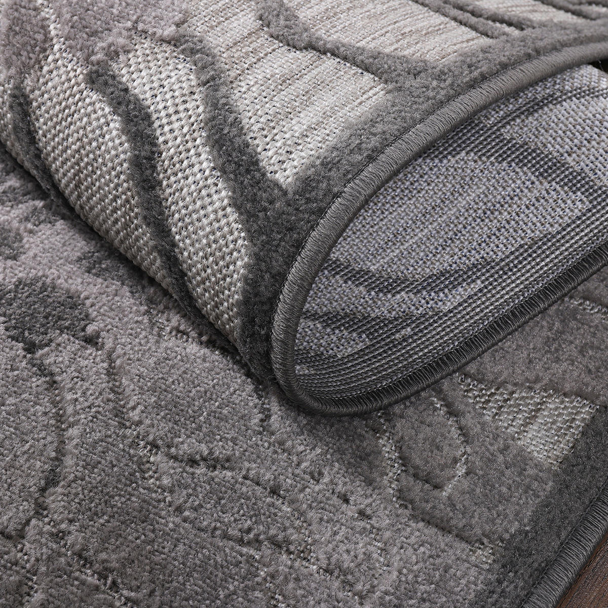 Sanat Outdoorteppich FLORAL grau B/L: ca. 200x290 cm FLORAL - grau (200,00/290,00cm) - Sanat