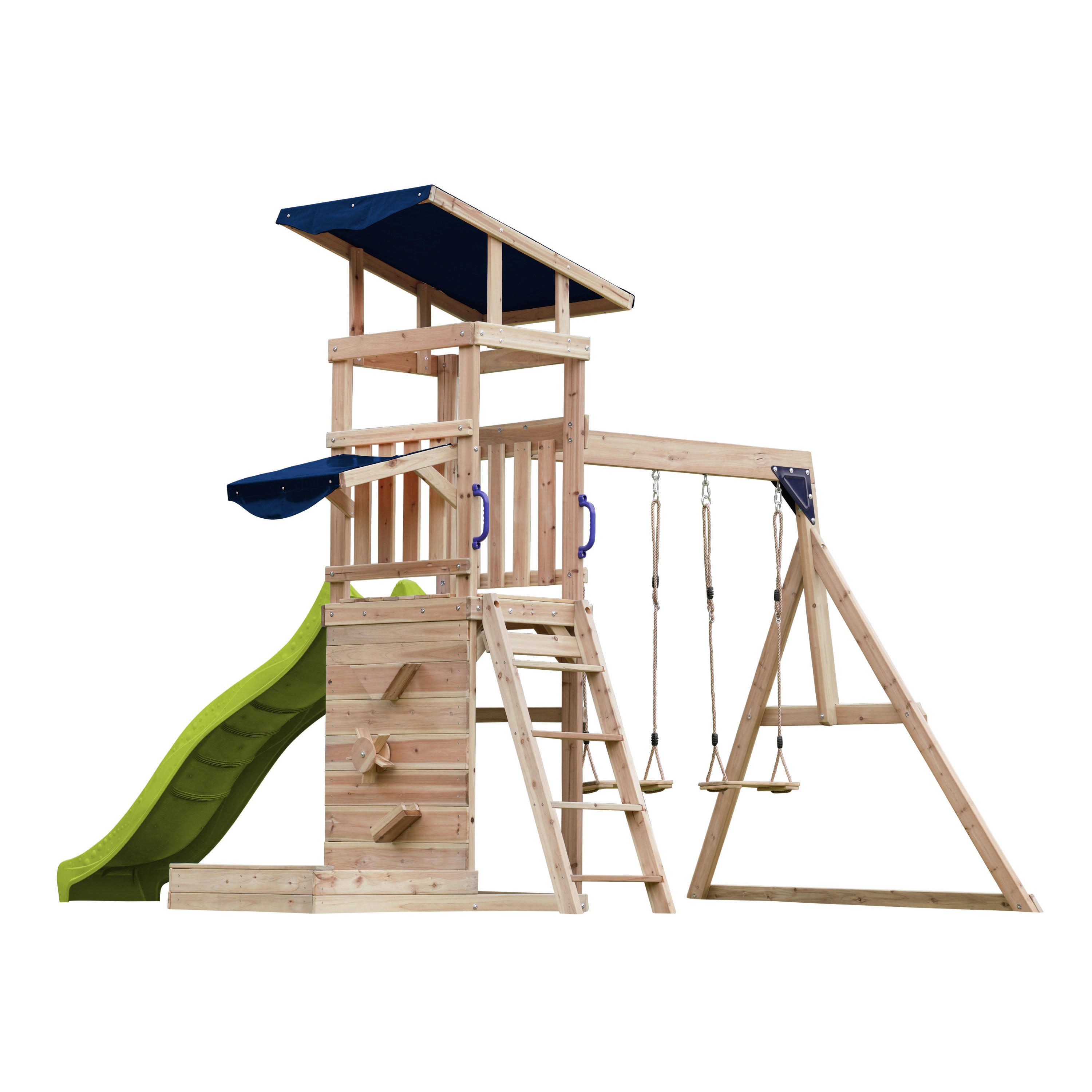 AXI Spielturm Malik braun B/H/L: ca. 345x270x336 cm Malik - braun/grün (336,00/345,00/270,00cm) - AXI