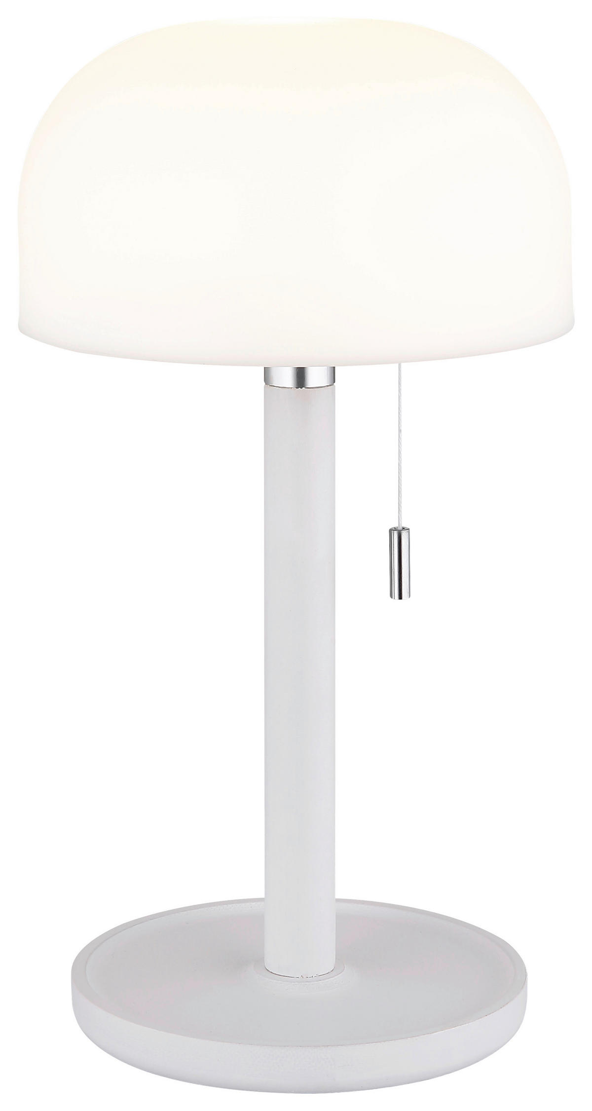 GLOBO LED-Tischleuchte NORMAN 21016W Opal weiß Bambus Kunststoff H/D: ca. 28x15 cm 1 Brennstellen NORMAN - weiß/Opal (15,00/28,00cm) - GLOBO