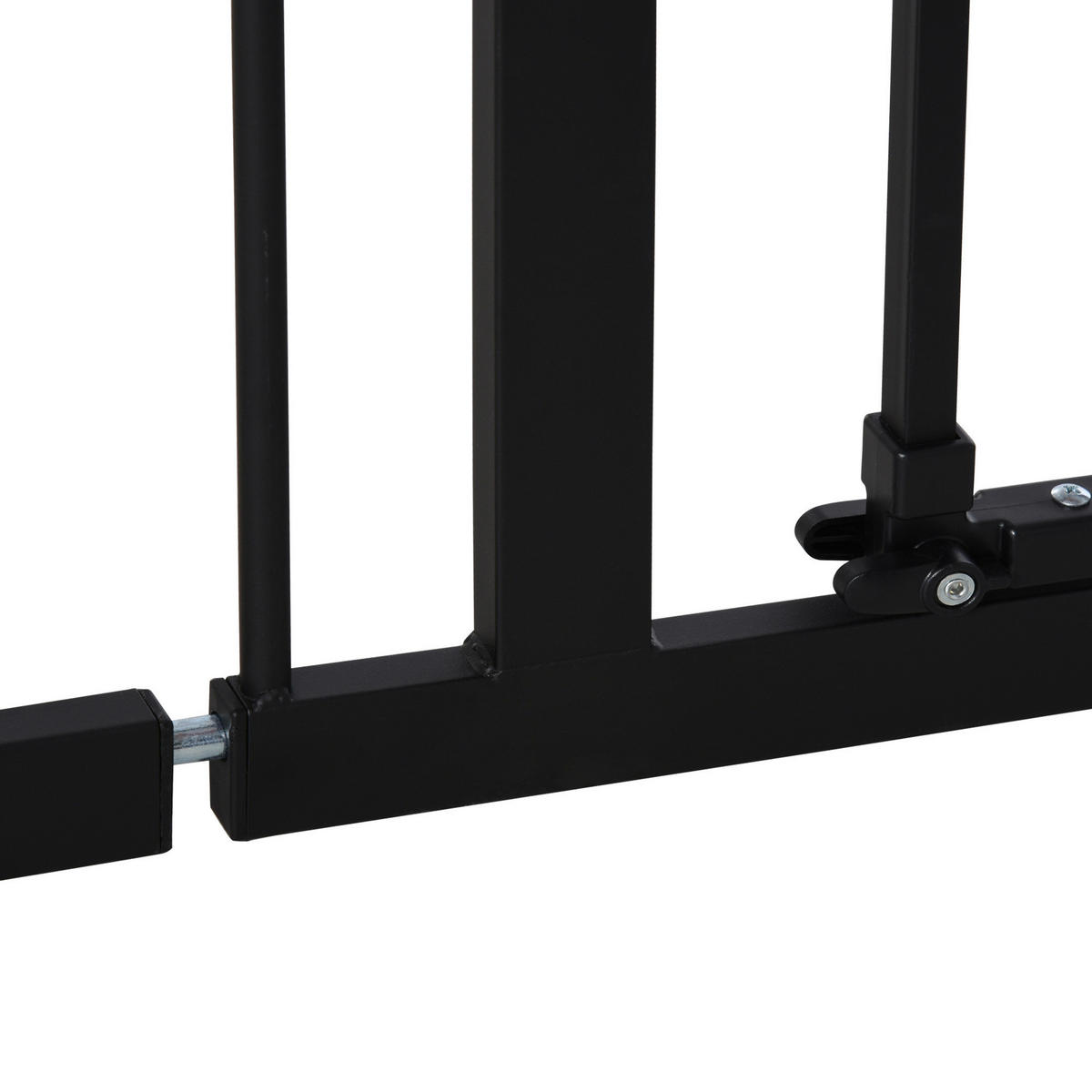 PawHut Absperrgitter schwarz Kunststoff B/H/L: ca. 2x76,2x136,3 cm Absperrgitter - schwarz (136,30/2,00/76,20cm) - PawHut