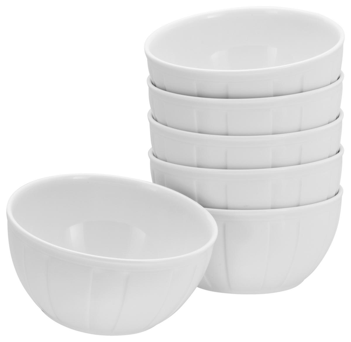 CreaTable Müslischalenset Barcelona weiß Porzellan Barcelona - weiß - CreaTable