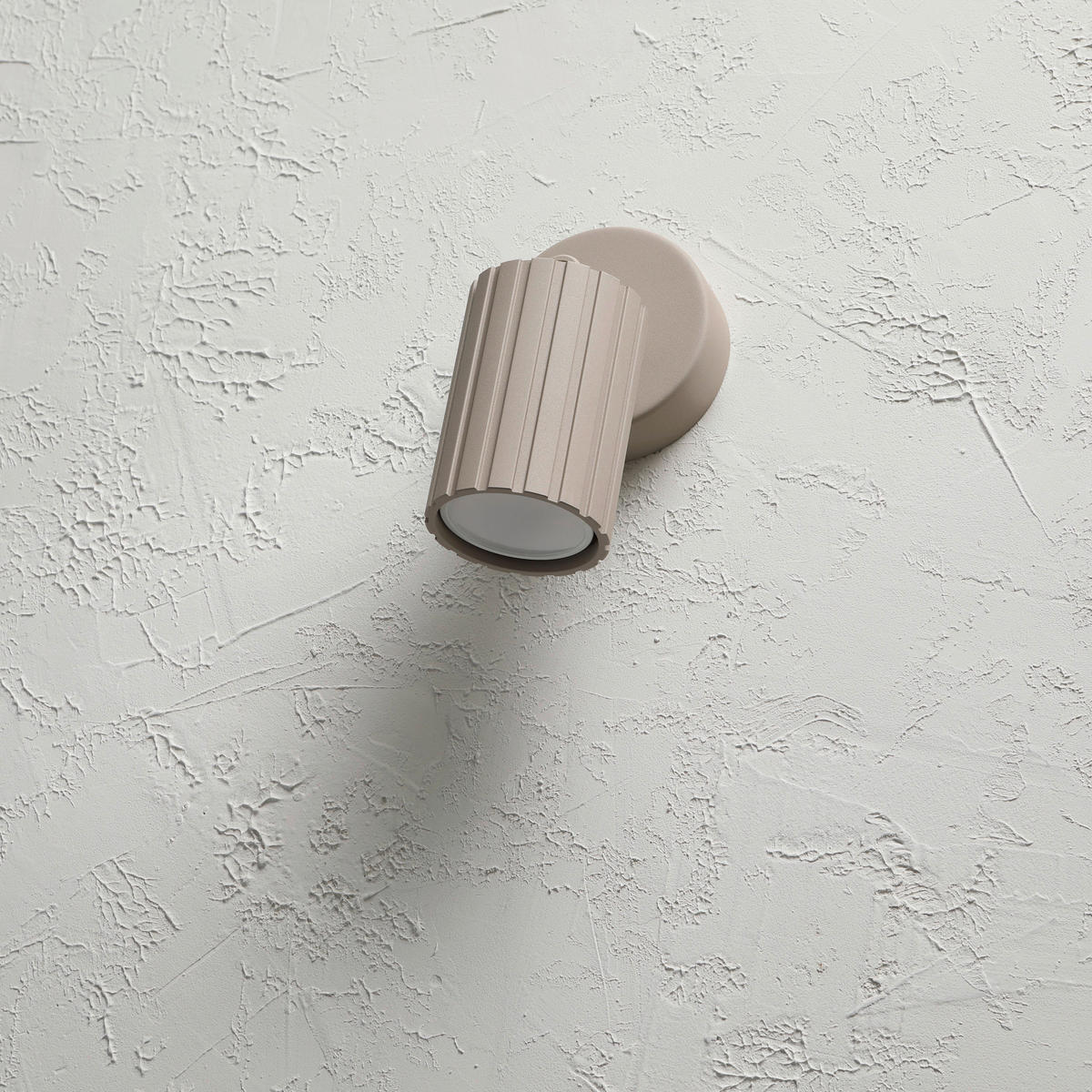 Lamkur Wandleuchte beige Stahl B/H/L: ca. 8x16x8 cm GU10 1 Brennstellen Prisma - beige (8,00/8,00/16,00cm) - Lamkur