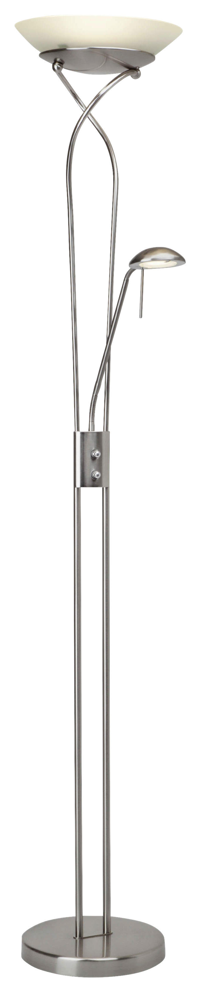 Brilliant Stehleuchte G93036/13 weiß Metall Glas H: ca. 180 cm Ollie - weiß (180,00cm)