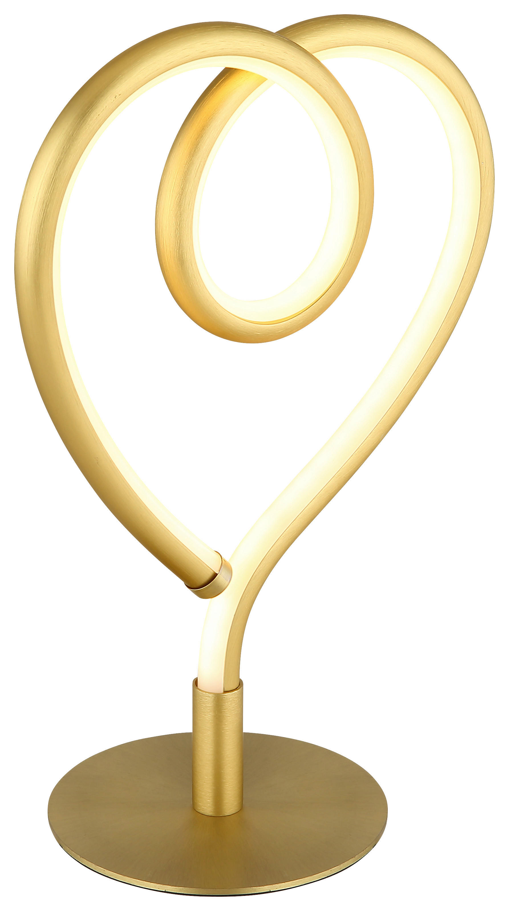 GLOBO LED-Tischleuchte gold Opal Silikon Metall Aluminium B/H/T: ca. 10x23,5x16 cm AMORE - gold/Opal (10,00/23,50/16,00cm) - GLOBO