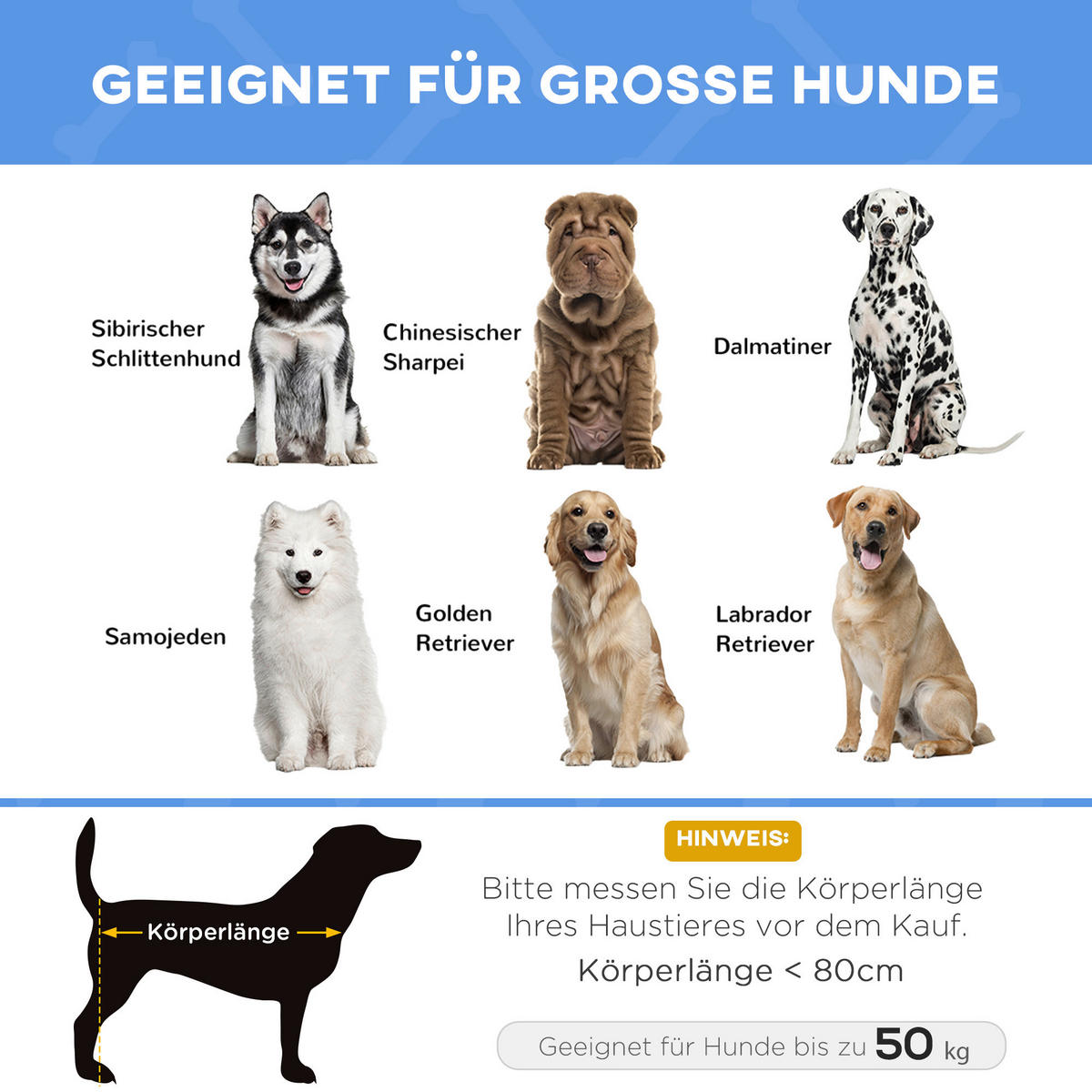 PawHut Hunde-Zubehör schwarz Edelstahl B/H/L: ca. 92x122x23 cm Hundebett - schwarz/dunkelblau (23,00/92,00/122,00cm) - PawHut