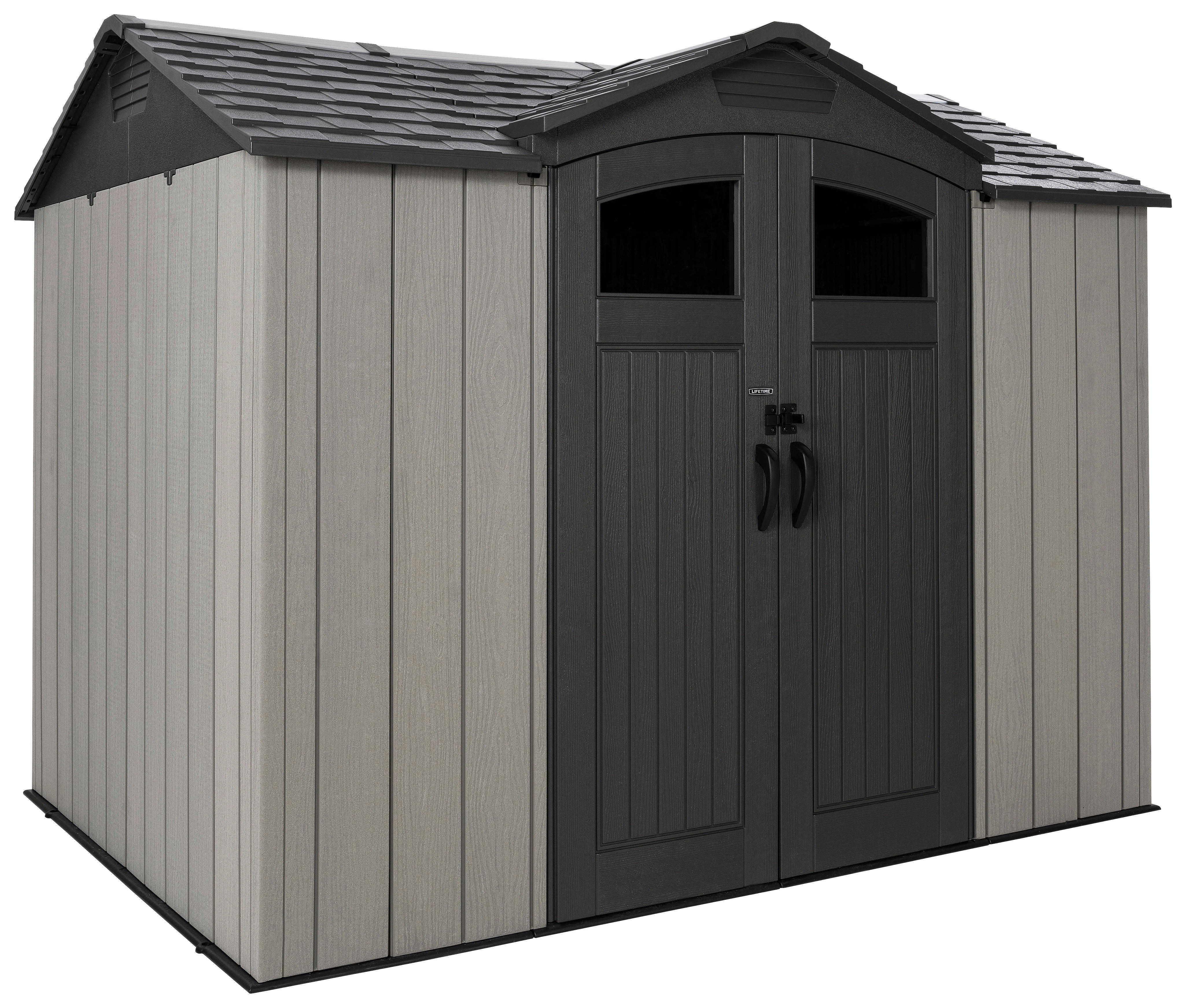 Lifetime Gerätehaus Ohio grau B/H/L: ca. 283,5x264,4x214,1 cm Ohio - grau (214,10/283,50/264,40cm) - Lifetime