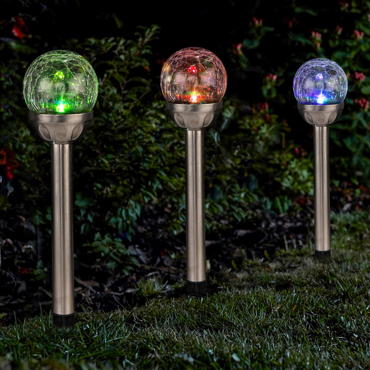 Solarleuchte Solarleuchte_Crackle-Glas_RGB - Sensation