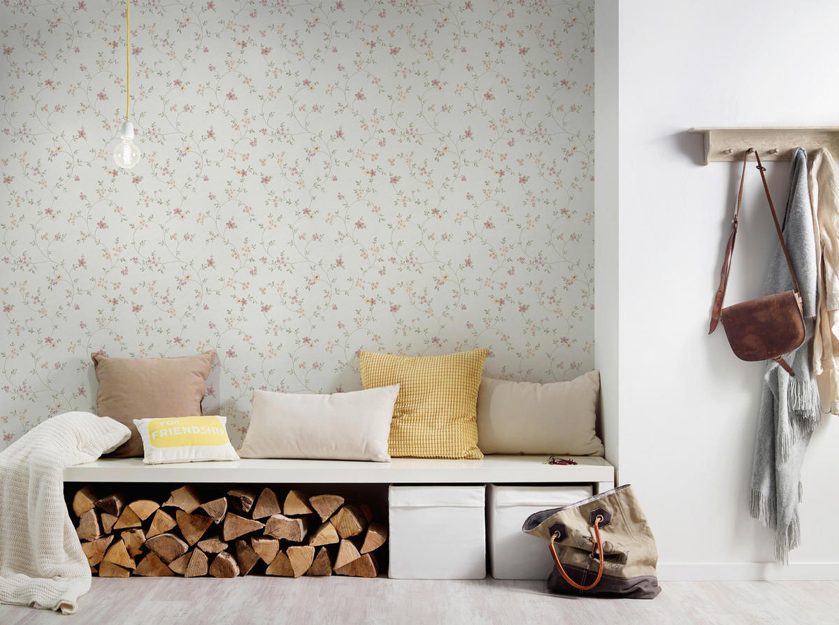 Vliestapete Blumen creme bunt B/L: ca. 53x1005 cm Vliestapete_93770-1 - creme/bunt (53,00/1005,00cm)