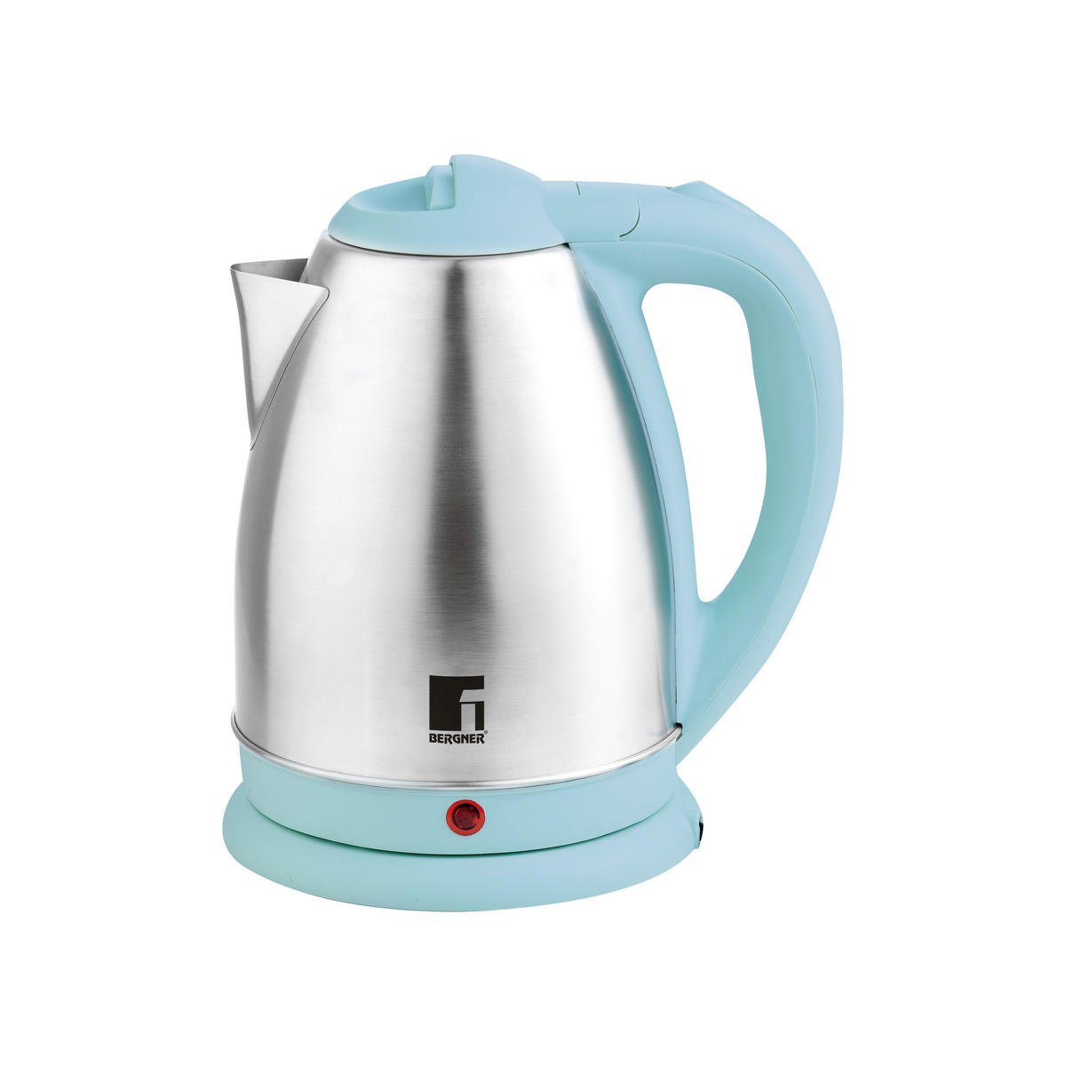 BERGNER Wasserkocher BG-50005-BL blau Edelstahl Kunststoff B/H/L: ca. 24x16x21 cm ca. 1,8 l RETRO - blau (21,00/24,00/16,00cm) - BERGNER