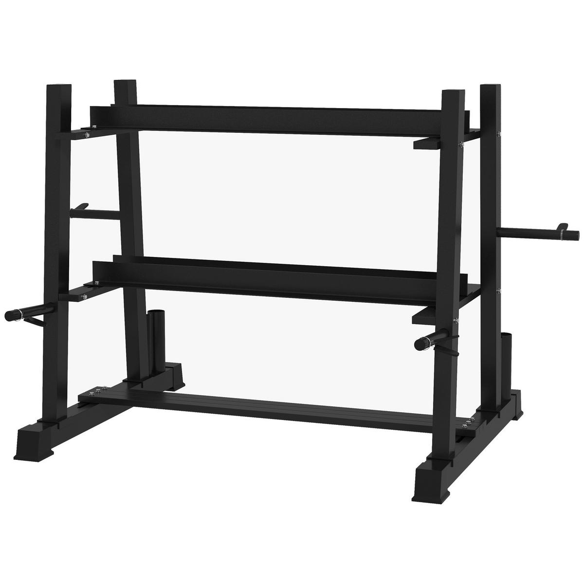 SPORTNOW Hantelständer schwarz Polypropylen B/H/L: ca. 75x131x80 cm Hantelständer - schwarz (80,00/75,00/131,00cm) - SPORTNOW