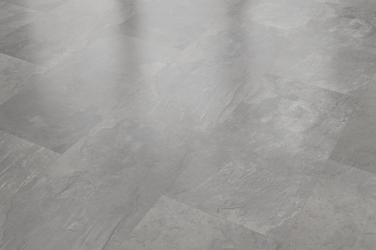 Visiogrande Laminatboden Tonschiefer ca. 2,367 m² im Paket  B/L: ca. 28x60,4 cm pro Paket Tonschiefer ca. 2,367 m² im Paket - Tonschiefer (28,00/60,40cm) - Visiogrande
