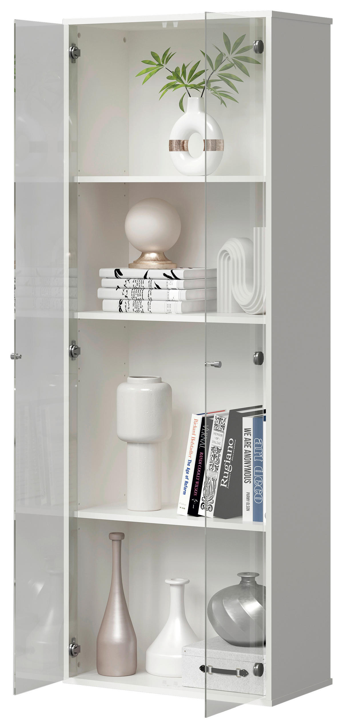 Vitrine  weiß B/H/T: ca. 61x171x33 cm Bora_111_Vitrine 109-111 - weiß (61,00/171,00/33,00cm)