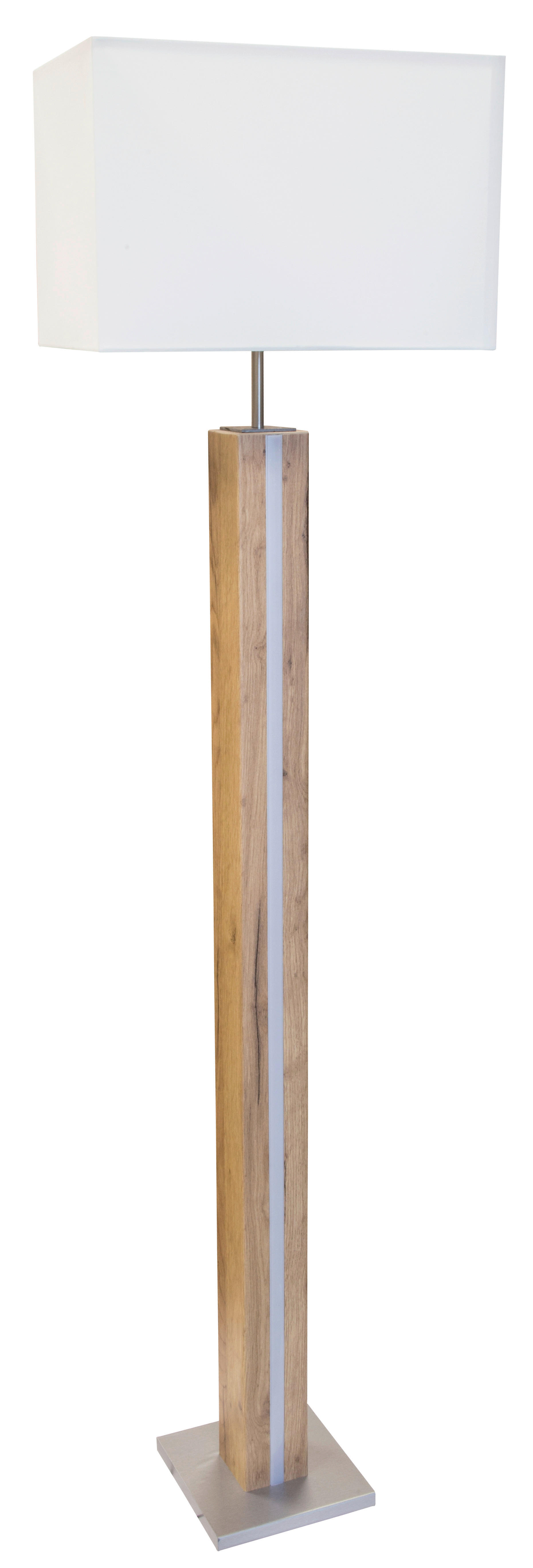 GLOBO Stehleuchte FOREST 41130246X beige natur Metall Textil MDF B/H/L: ca. 40x150x27 cm 2 Brennstellen FOREST - beige/natur (27,00/40,00/150,00cm) - GLOBO