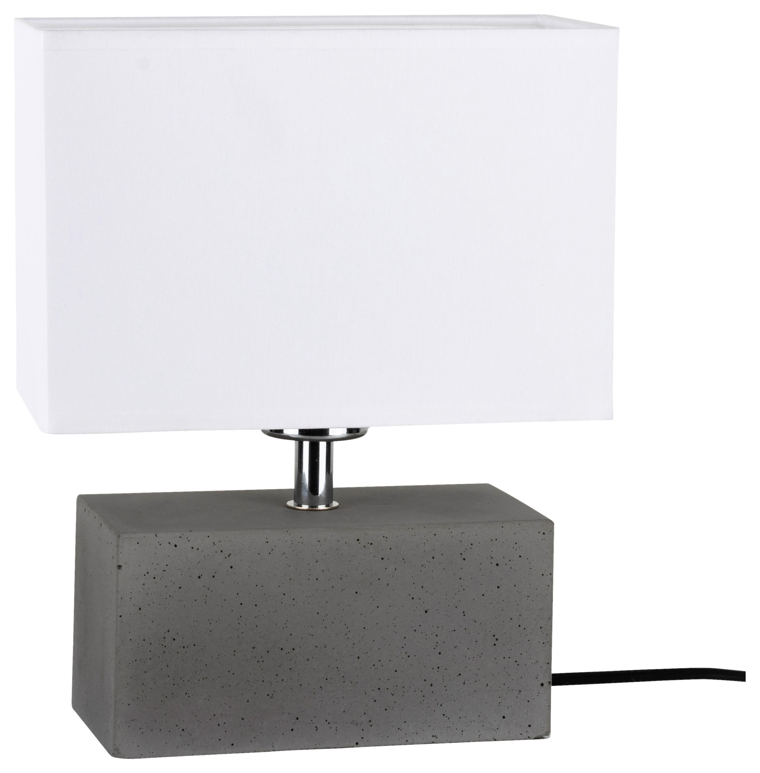 SPOT Light Deckenleuchte SP-7381936 Strong Double Chrom grau weiß Beton Metall Textil B/H: ca. 22x28 cm E27 1 Brennstellen Strong Double - weiß/Chrom (22,00/28,00cm) - SPOT Light