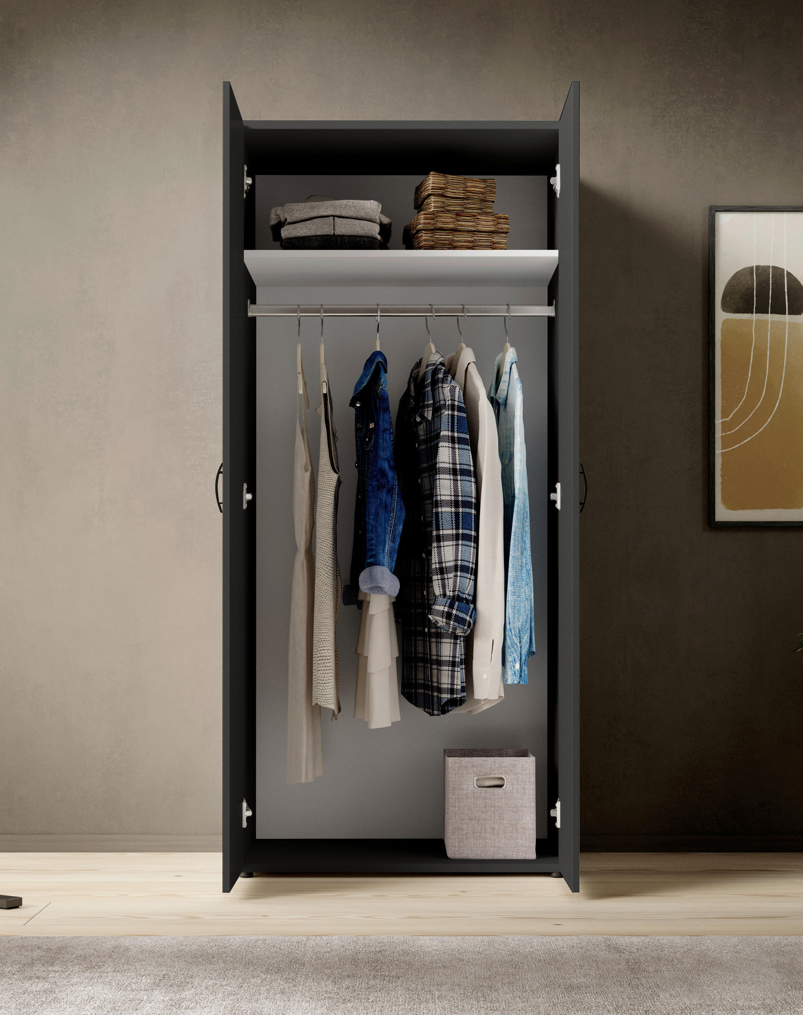 Thumbnail - Kleiderschrank Joe  B/H/T: ca. 81x176x50,8 cm