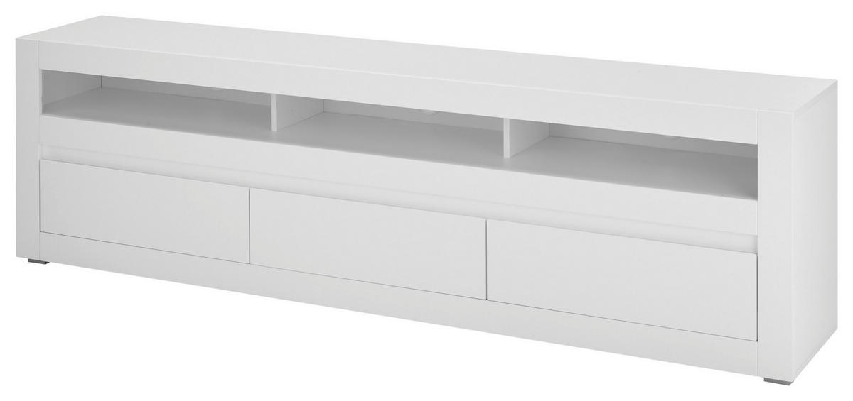TV-Lowboard Chester weiß matt Eiche Evoke Coast Nachbildung B/H/T: ca. 217x63x42 cm Chester - Eiche/weiß (217,00/63,00/42,00cm)