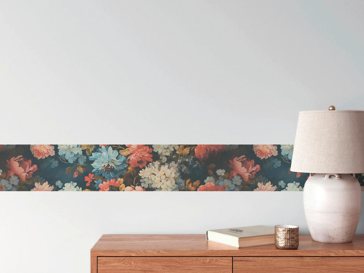 A.S.Création Bordüre rot beige schwarz B/H/D: ca. 17x500x6,8 cm Bordüre_selbstklebend - beige/rot (6,80/500,00cm) - A.S.Creation