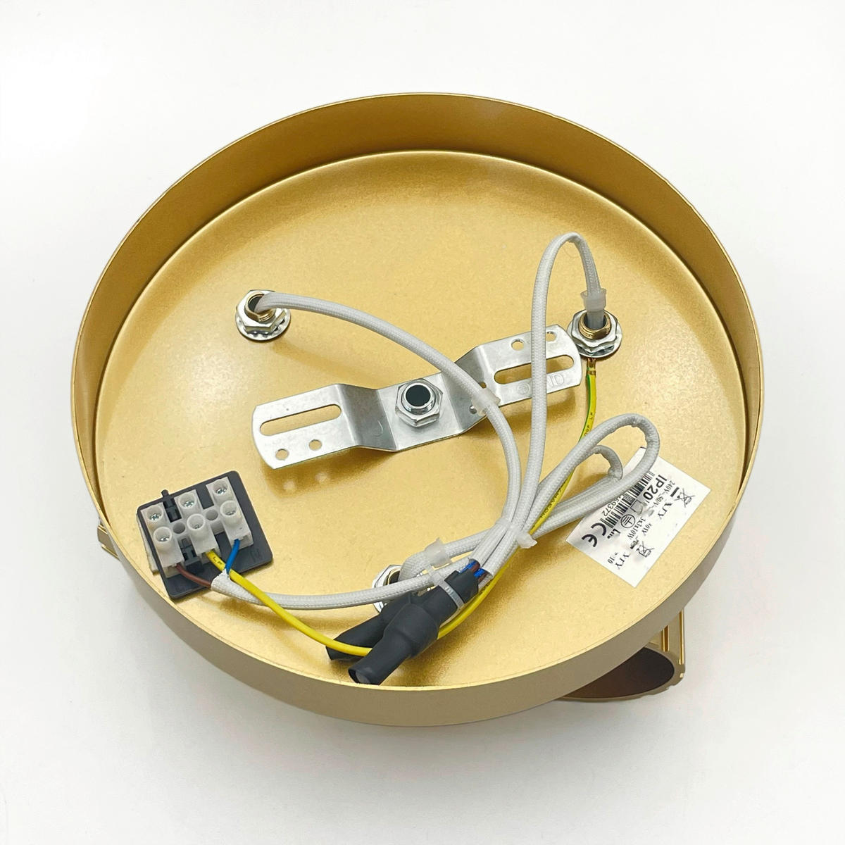 Lamkur Strahler gold Stahl B/H/L: ca. 18x19,5x18 cm 3 Brennstellen Prisma - gold (18,00/18,00/19,50cm) - Lamkur