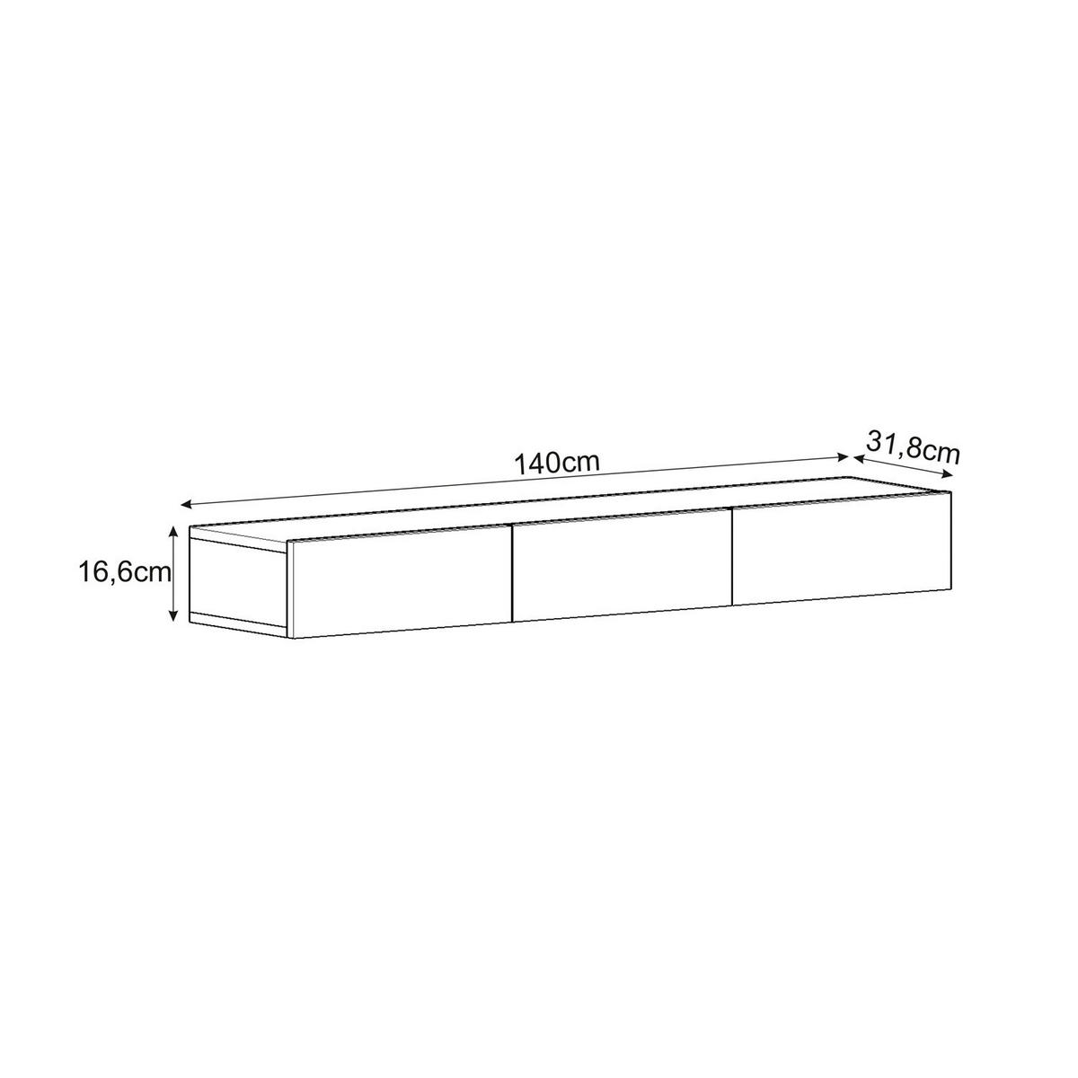 TV-Lowboard Avalon braun B/H/T: ca. 140x16,6x31,8 cm Avalon - braun (140,00/16,60/31,80cm) - moebel17